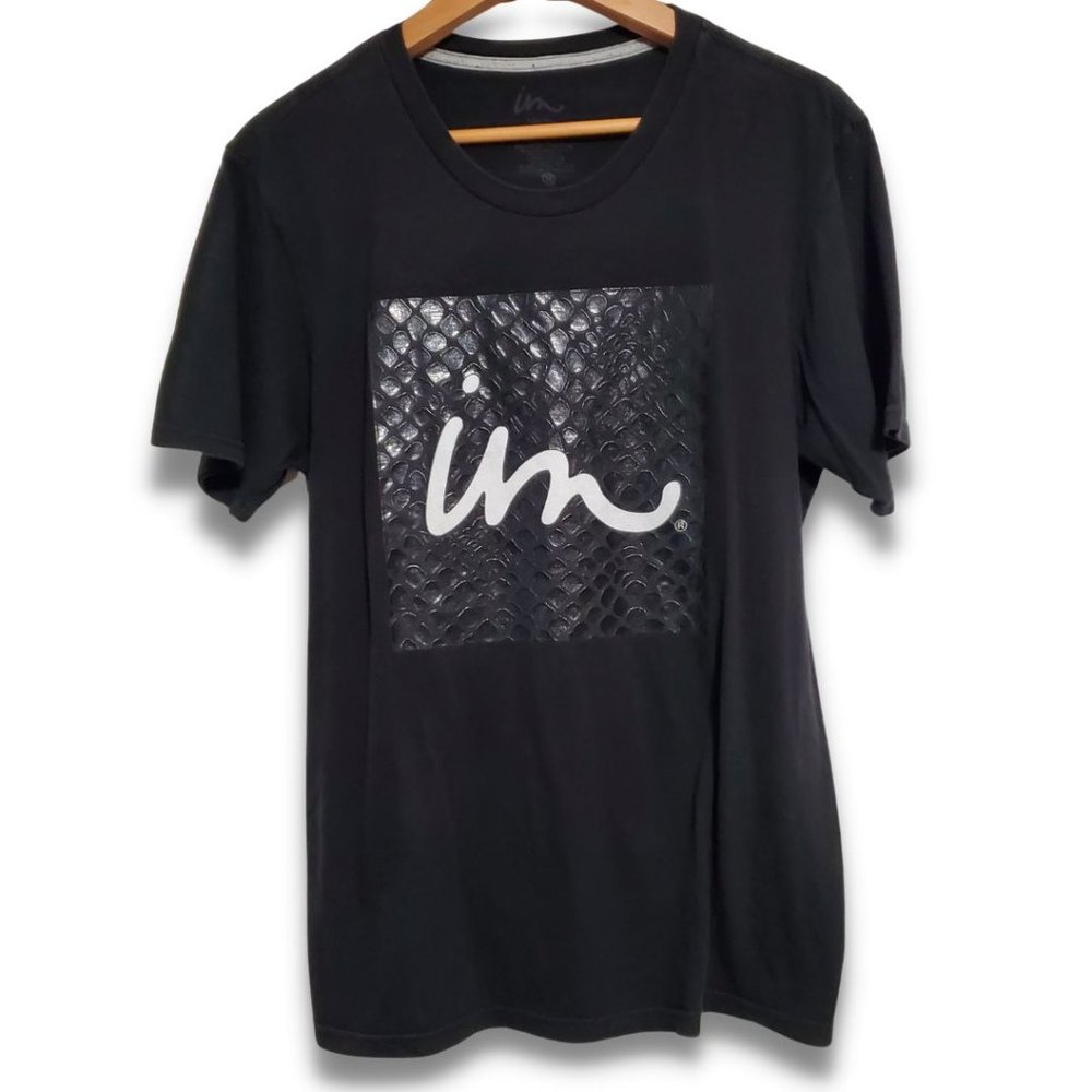 Imperial Motion Men's Medium Black on Black Graphic IM Short Sleeve Tee Shirt